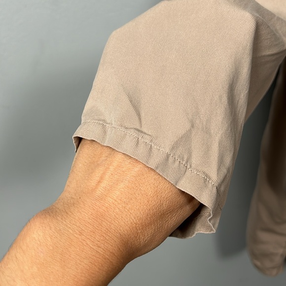 Vintage Spiegel Design Studio Beige Open Front 100% Silk Light Cardigan size 14 - Picture 5 of 16